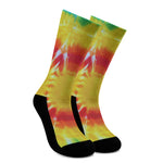 Circle Tie Dye Print Crew Socks