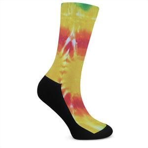 Circle Tie Dye Print Crew Socks