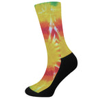 Circle Tie Dye Print Crew Socks