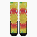 Circle Tie Dye Print Crew Socks