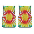 Circle Tie Dye Print Front Car Floor Mats