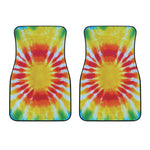 Circle Tie Dye Print Front Car Floor Mats