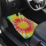 Circle Tie Dye Print Front Car Floor Mats