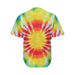 Circle Tie Dye Print Men's Baseball Jersey
