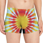 Circle Tie Dye Print Men's Boxer Briefs