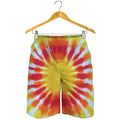 Circle Tie Dye Print Men's Shorts