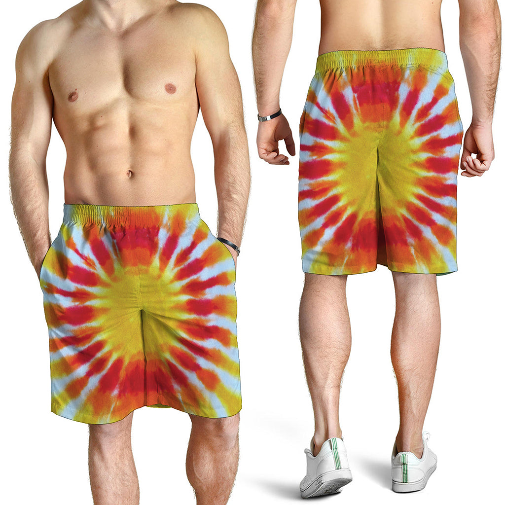 Circle Tie Dye Print Men's Shorts