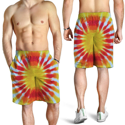 Circle Tie Dye Print Men's Shorts