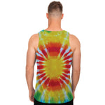 Circle Tie Dye Print Men's Tank Top