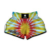 Circle Tie Dye Print Muay Thai Boxing Shorts