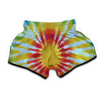 Circle Tie Dye Print Muay Thai Boxing Shorts