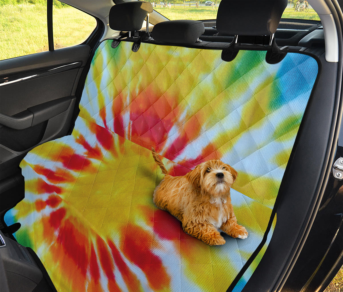 Circle Tie Dye Print Pet Car Back Seat Cover