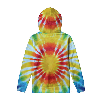 Circle Tie Dye Print Pullover Hoodie