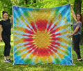 Circle Tie Dye Print Quilt