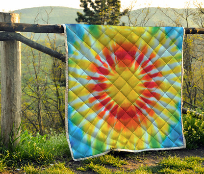 Circle Tie Dye Print Quilt