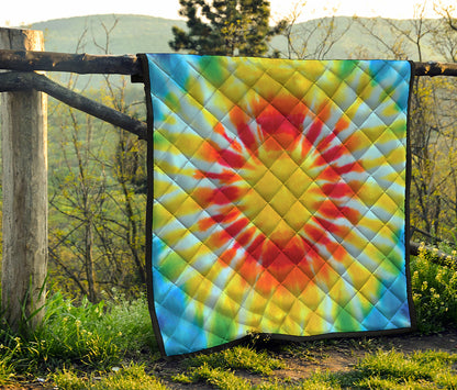 Circle Tie Dye Print Quilt