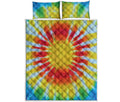 Circle Tie Dye Print Quilt Bed Set