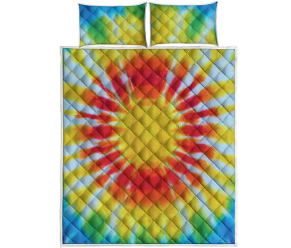 Circle Tie Dye Print Quilt Bed Set