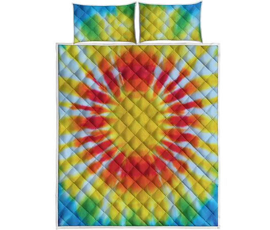 Circle Tie Dye Print Quilt Bed Set