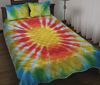 Circle Tie Dye Print Quilt Bed Set