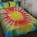 Circle Tie Dye Print Quilt Bed Set
