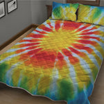 Circle Tie Dye Print Quilt Bed Set