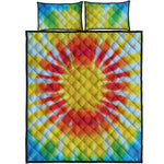Circle Tie Dye Print Quilt Bed Set