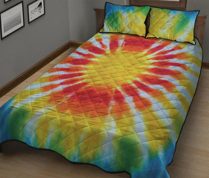 Circle Tie Dye Print Quilt Bed Set