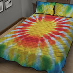Circle Tie Dye Print Quilt Bed Set