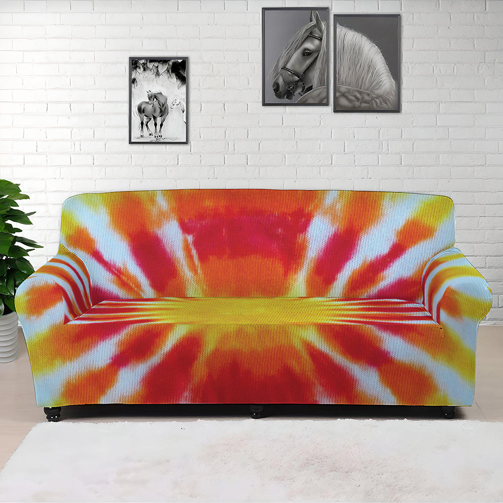 Circle Tie Dye Print Sofa Cover