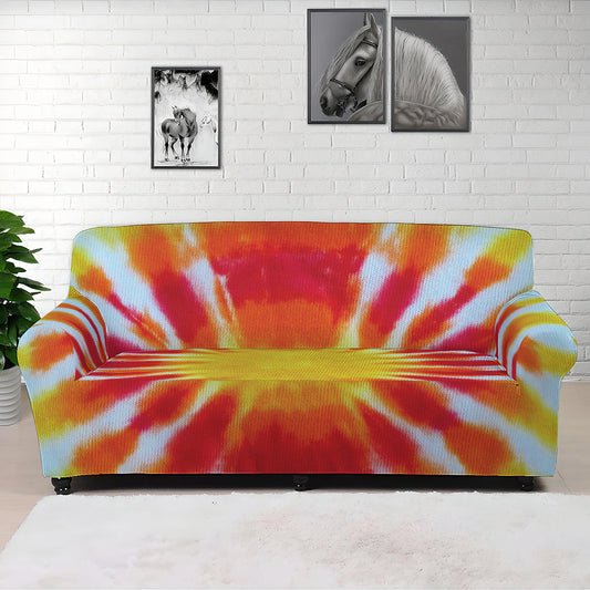 Circle Tie Dye Print Sofa Cover