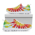 Circle Tie Dye Print White Running Shoes