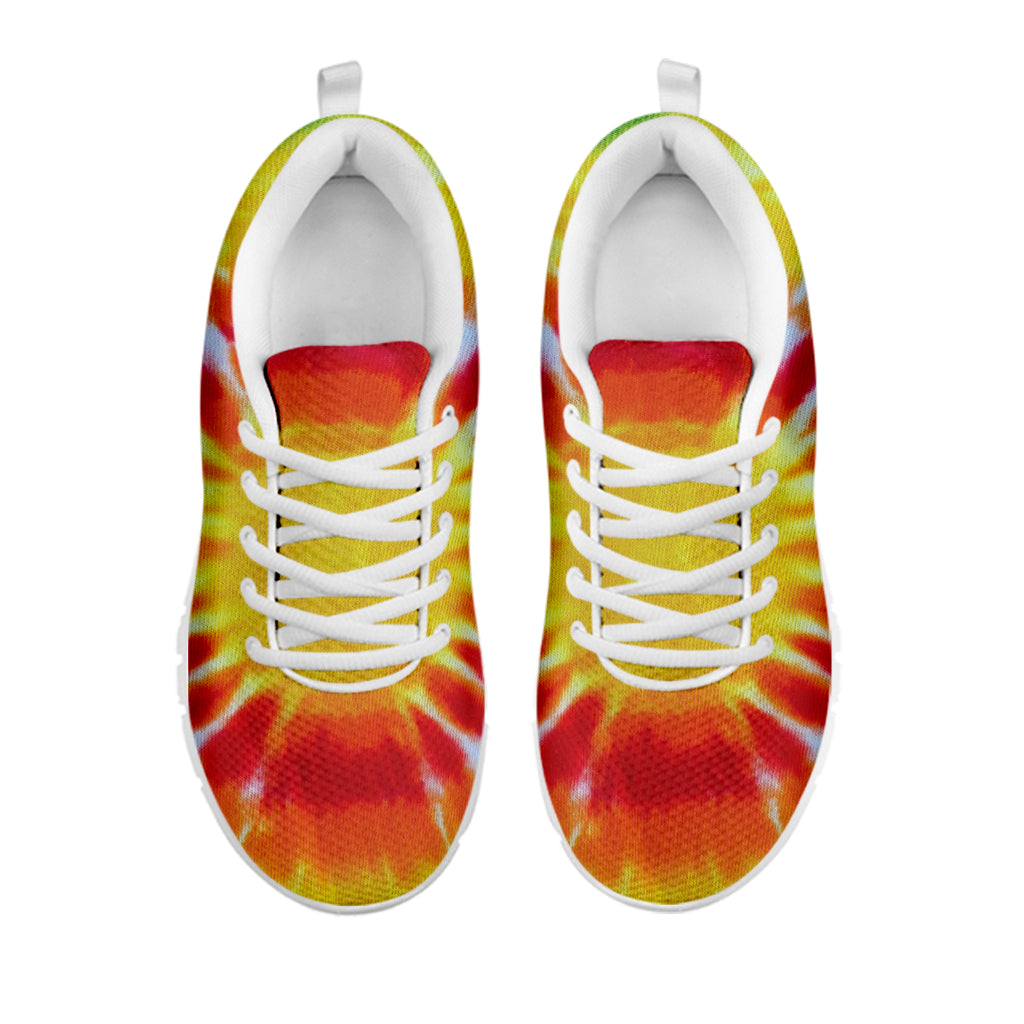 Circle Tie Dye Print White Sneakers