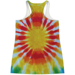 Circle Tie Dye Print Women's Racerback Tank Top