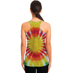 Circle Tie Dye Print Women's Racerback Tank Top