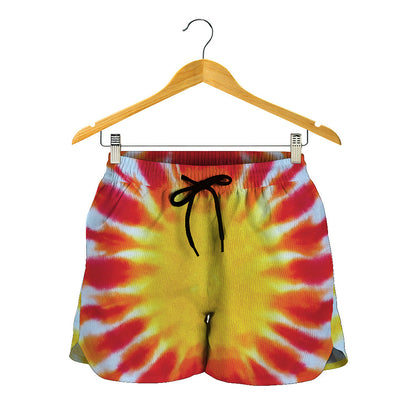 Circle Tie Dye Print Women's Shorts