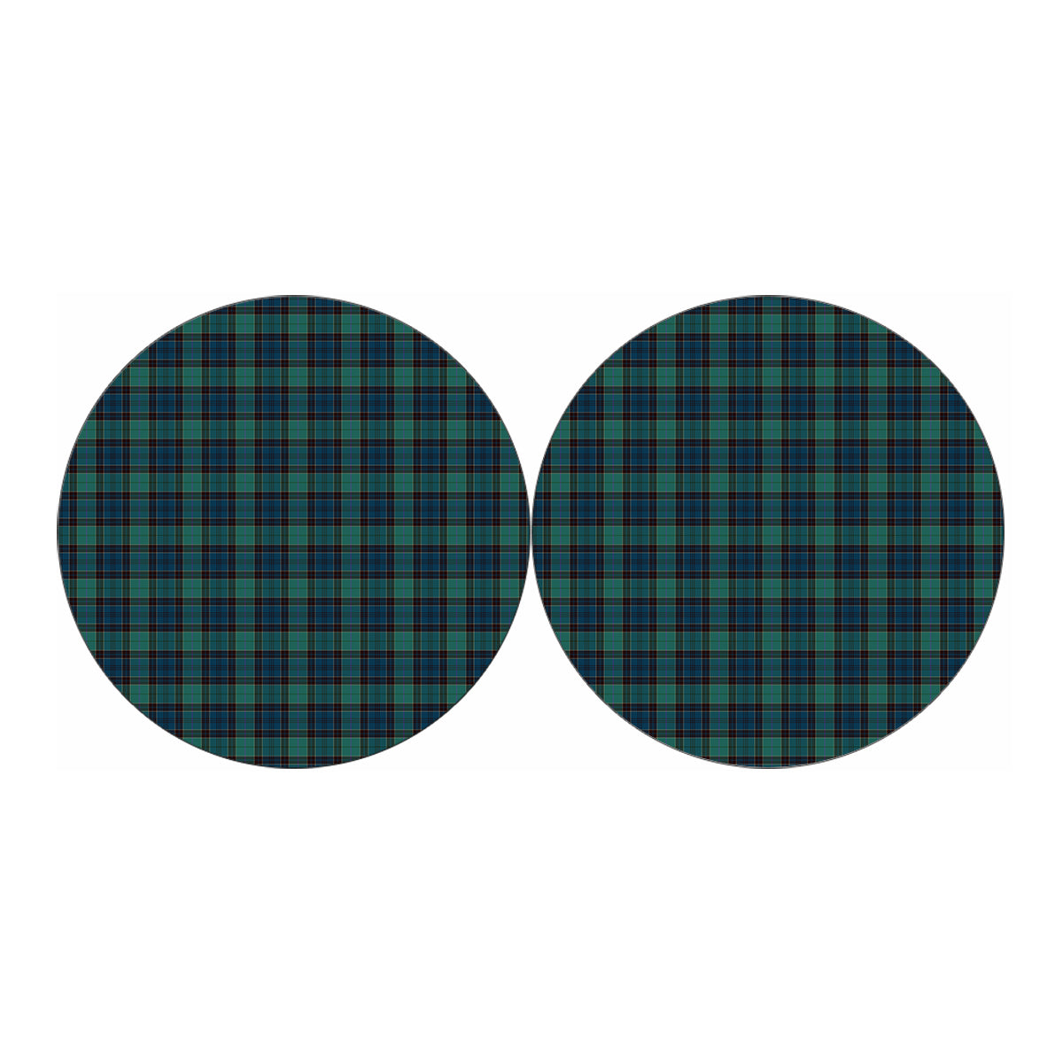 Clan Campbell Tartan Pattern Print Car Coasters