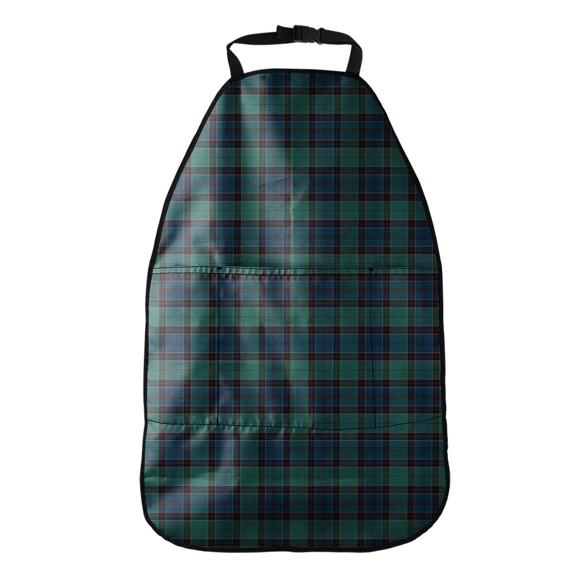 Clan Campbell Tartan Pattern Print Car Seat Organizers