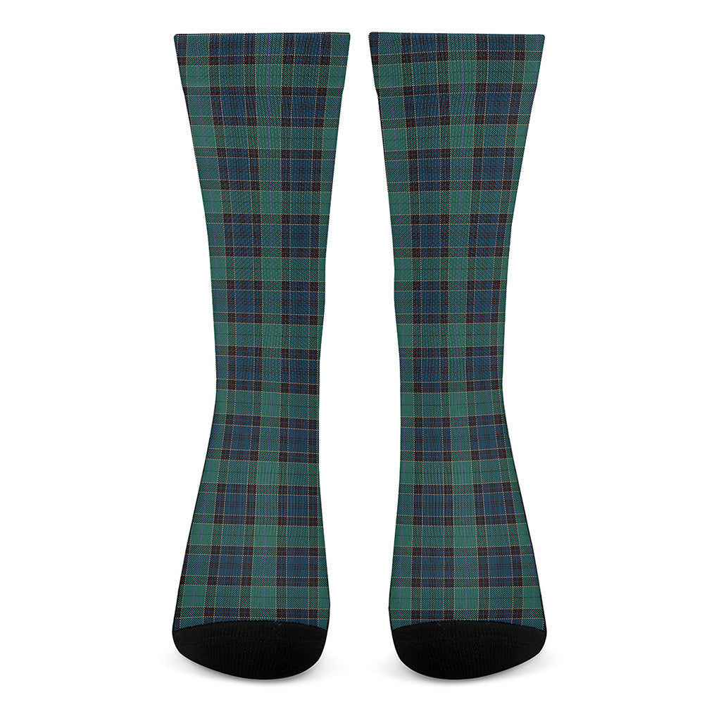 Clan Campbell Tartan Pattern Print Crew Socks