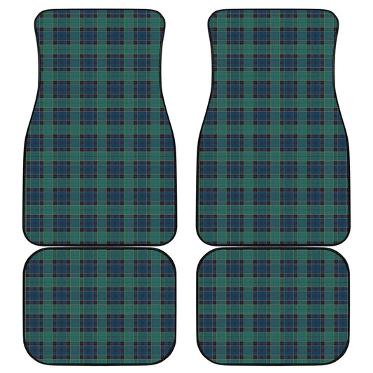 Clan Campbell Tartan Pattern Print Front and Back Car Floor Mats