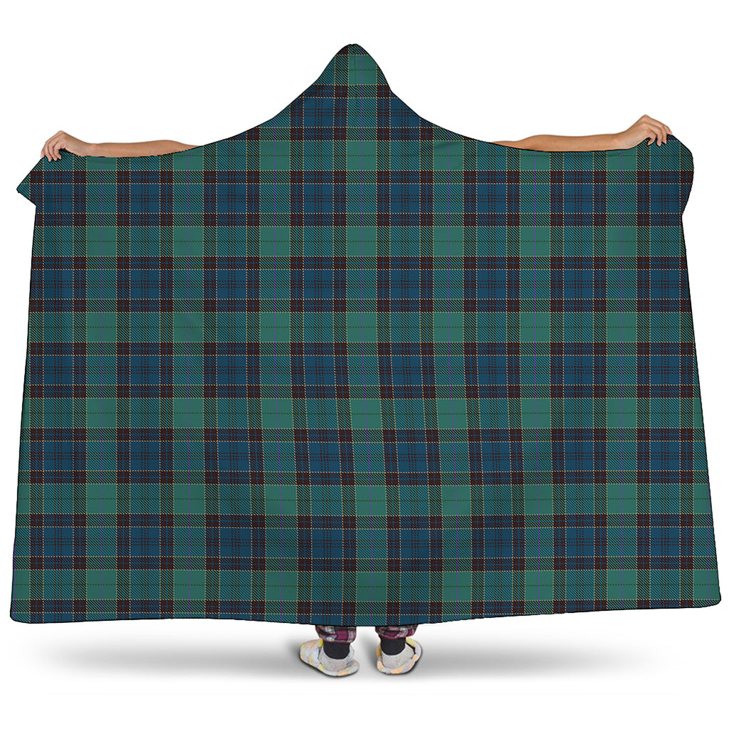 Clan Campbell Tartan Pattern Print Hooded Blanket