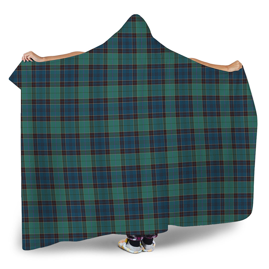 Clan Campbell Tartan Pattern Print Hooded Blanket