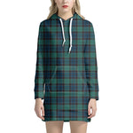Clan Campbell Tartan Pattern Print Hoodie Dress