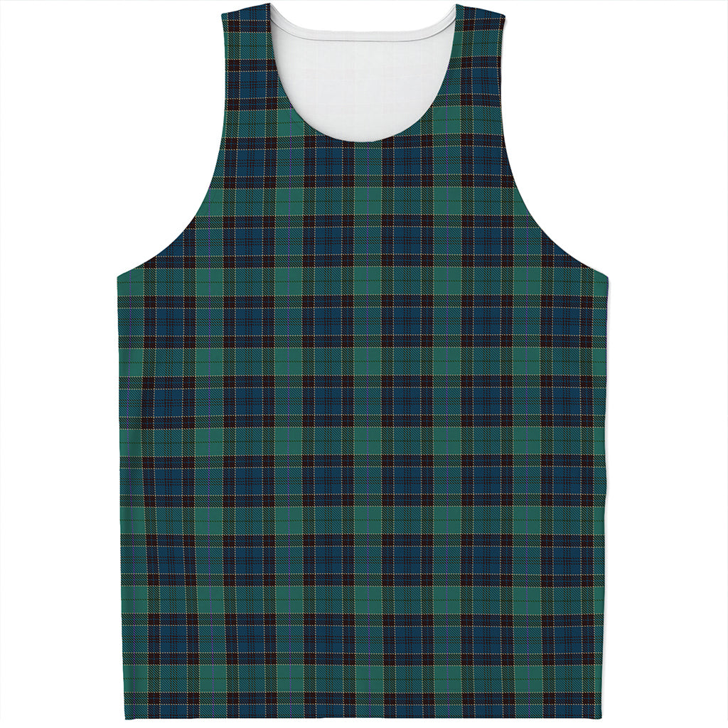 Clan Campbell Tartan Pattern Print Men's Tank Top