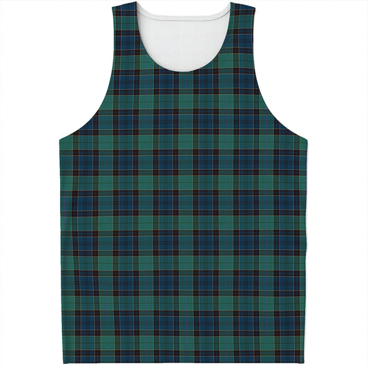 Clan Campbell Tartan Pattern Print Men's Tank Top