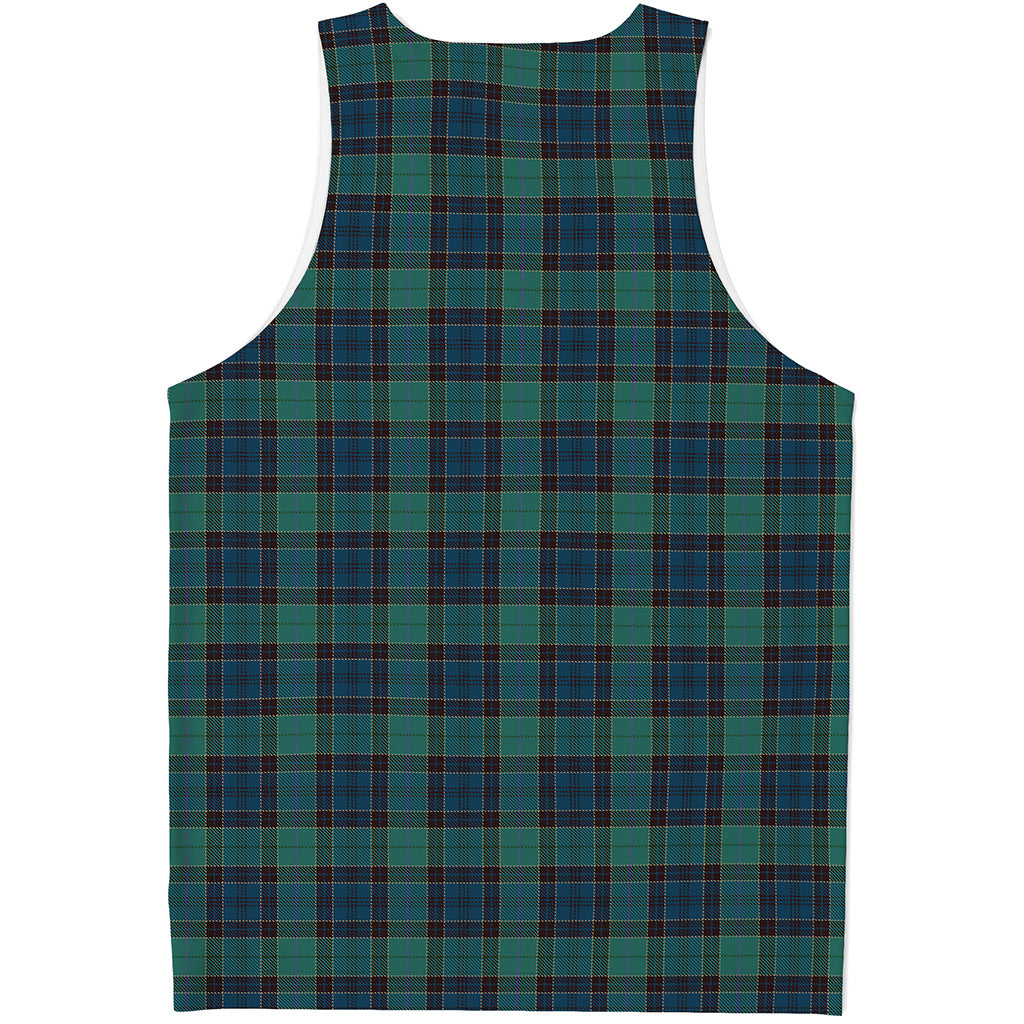 Clan Campbell Tartan Pattern Print Men's Tank Top