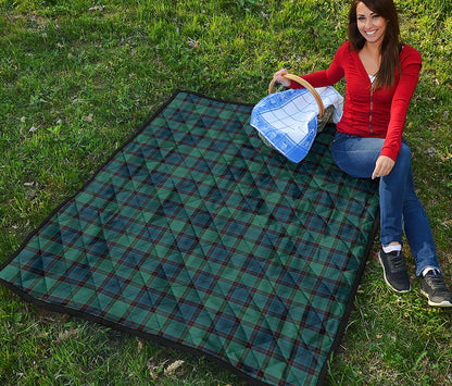 Clan Campbell Tartan Pattern Print Quilt