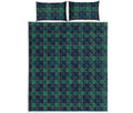 Clan Campbell Tartan Pattern Print Quilt Bed Set