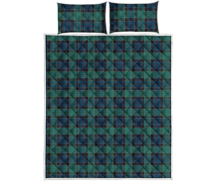 Clan Campbell Tartan Pattern Print Quilt Bed Set