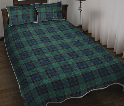 Clan Campbell Tartan Pattern Print Quilt Bed Set